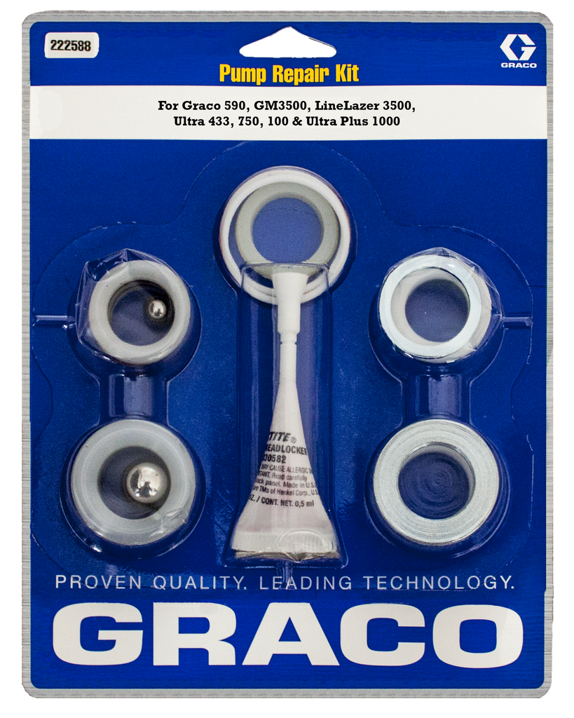 Graco OEM Packing Kit 222-588 for EM 590, GM3500, LineLazer 3500, Ultra 433,750,1000 & Ultra 433,750,1000 & Ultra Plus 1000 SHIPPING INCLUDED